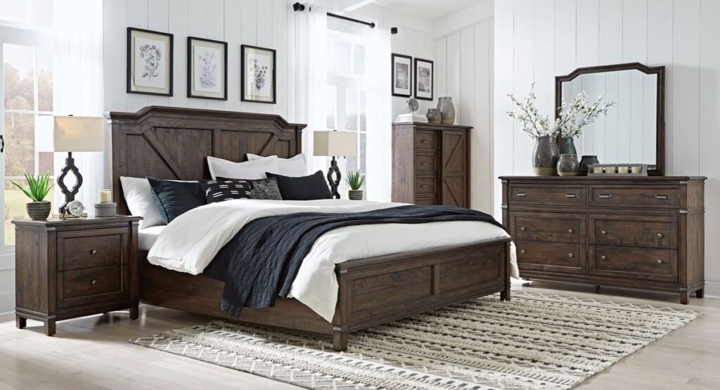Different styles of bedroom sets king including modern farmhouse and traditional