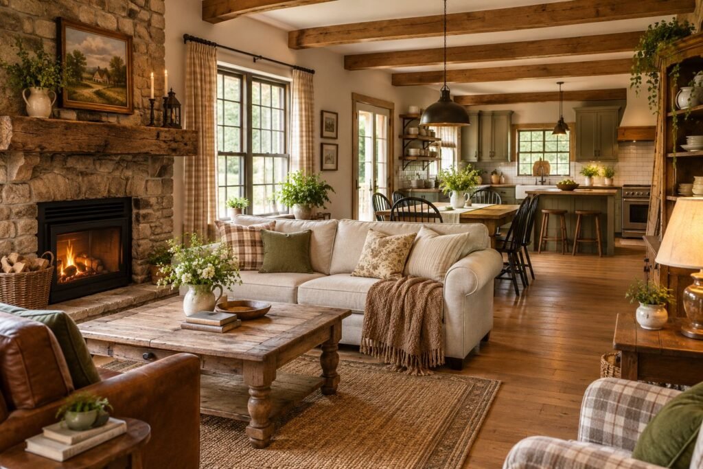 rustic country home decor interior