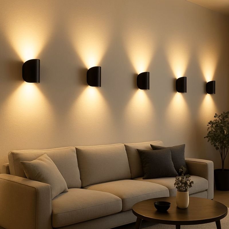 Energy-efficient LED wall lamp for living room lighting