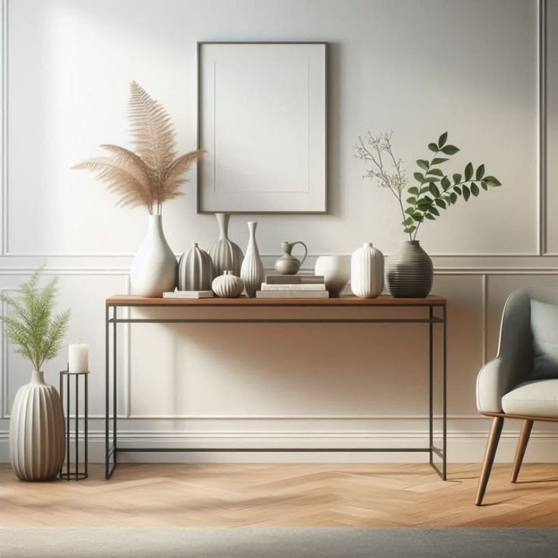 Affordable console table decorating ideas