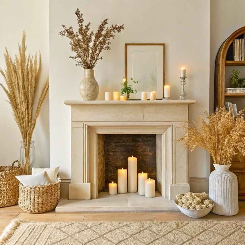 Budget-friendly DIY fireplace mantel decorating ideas