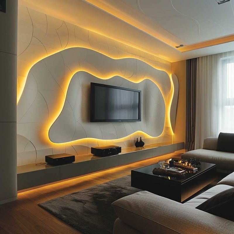 Affordable living room makeover with LED lighting