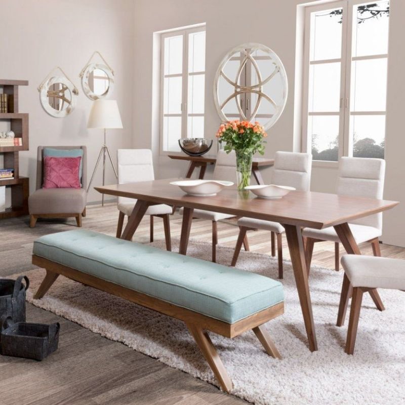 Small Dining Room Layout with Bench Seating