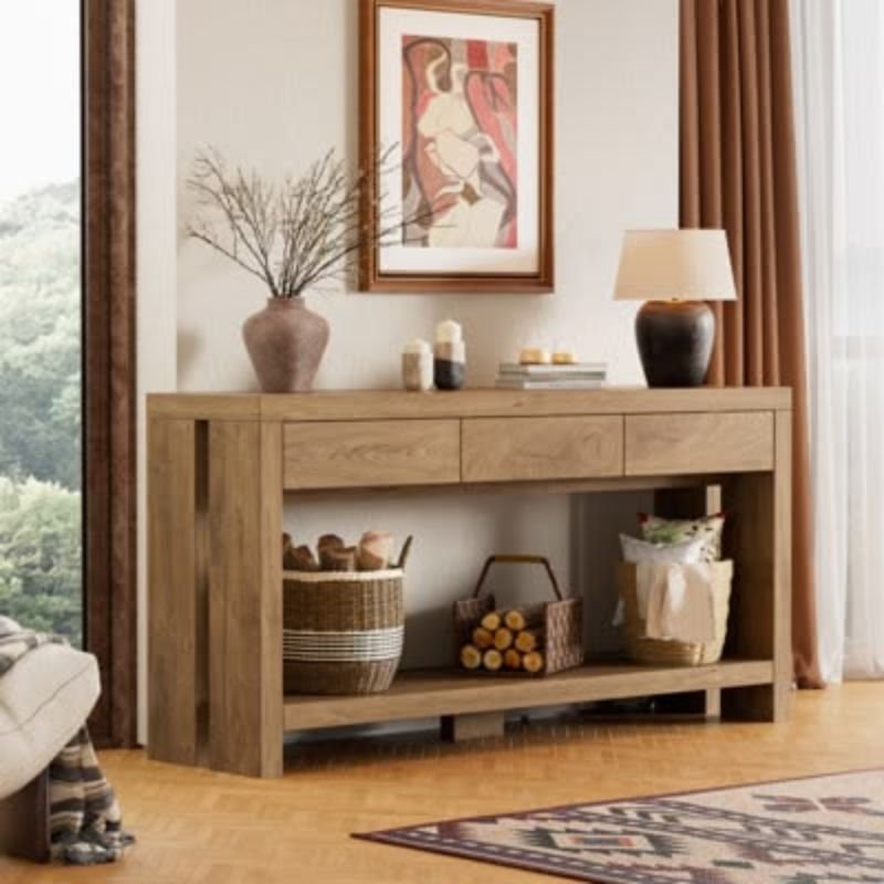 Elegant console table decor for home entryway