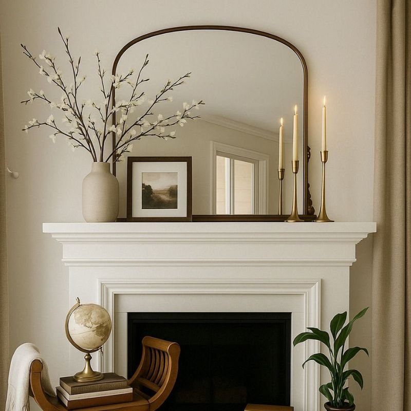 Cozy living room with elegant fireplace decor
