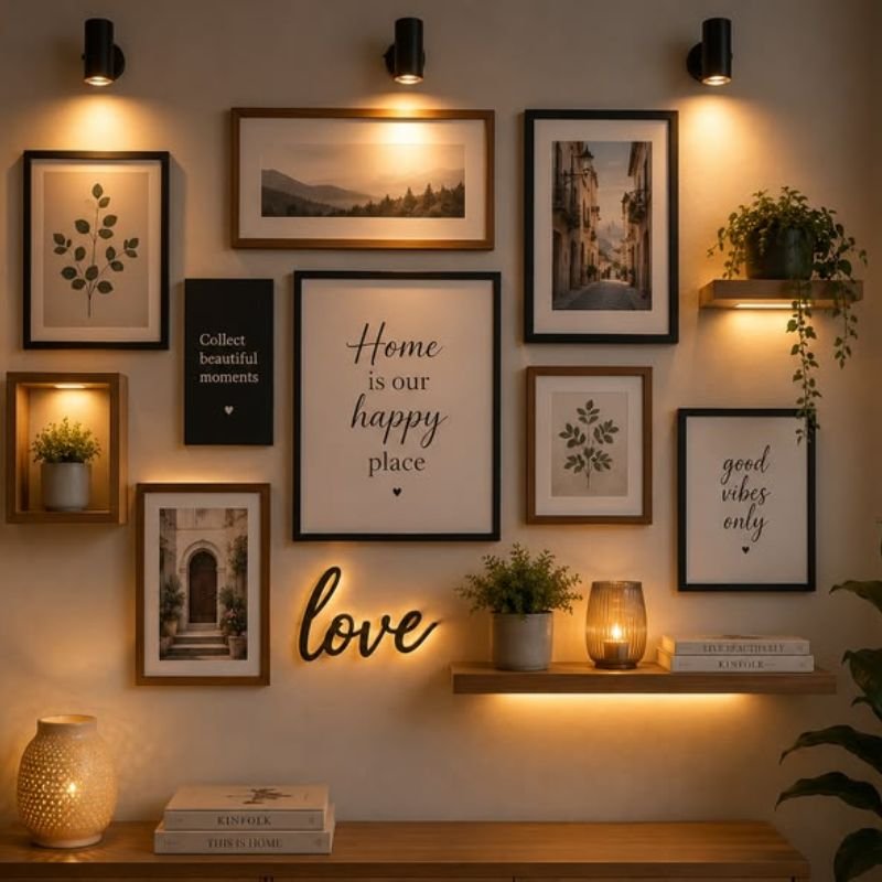 Hallway gallery wall ideas for narrow spaces
