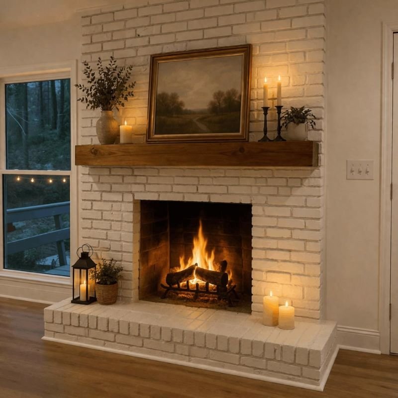 How to style a fireplace mantel with layered accessories