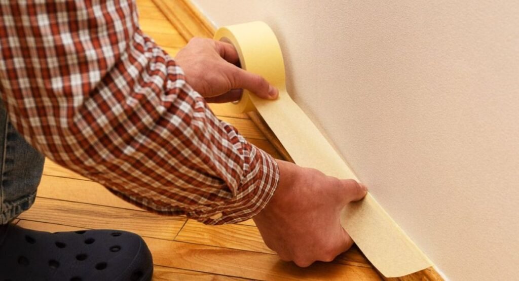 Hanging gallery wall ideas with painter's tape and level
