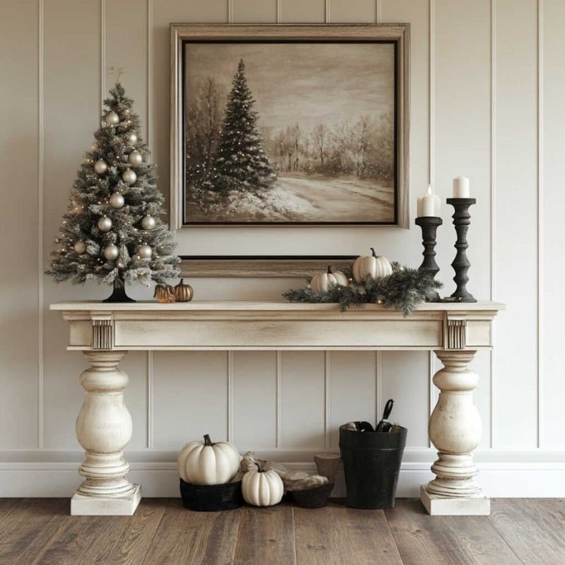 Seasonal autumn home decoration display