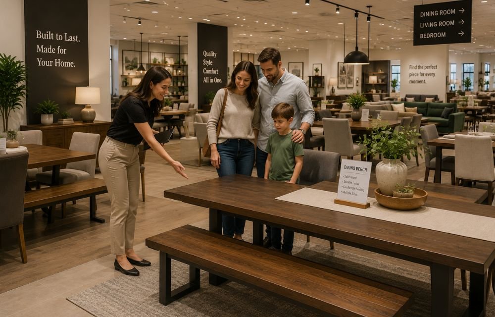Furniture Showroom with Modern Dining Sets